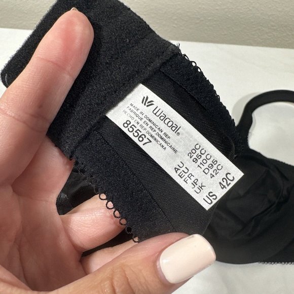 NWT Wacaol [ 42C US ] Awareness Underwire Bra in‎ Black #5700 - Picture 11 of 12